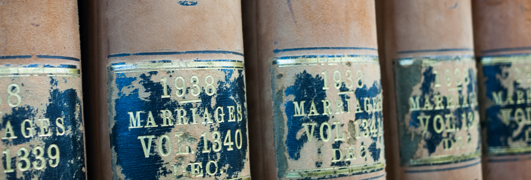 leatherbound books on a shelf
