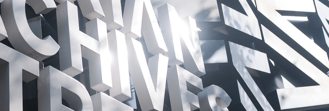 Victorian archive centre sign