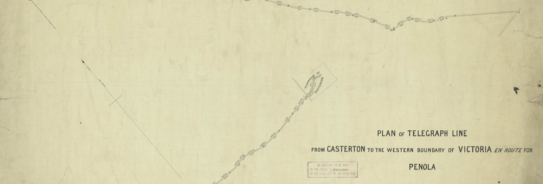 Casterton Historic Plan 1866 VPRS 8168 P5 Electric Telegraph map