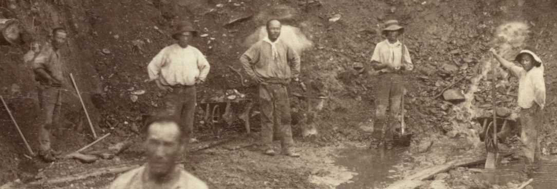 Chinese Goldminers in Victoria, State Library Victoria Collection Image of chinese goldminers from 1800s