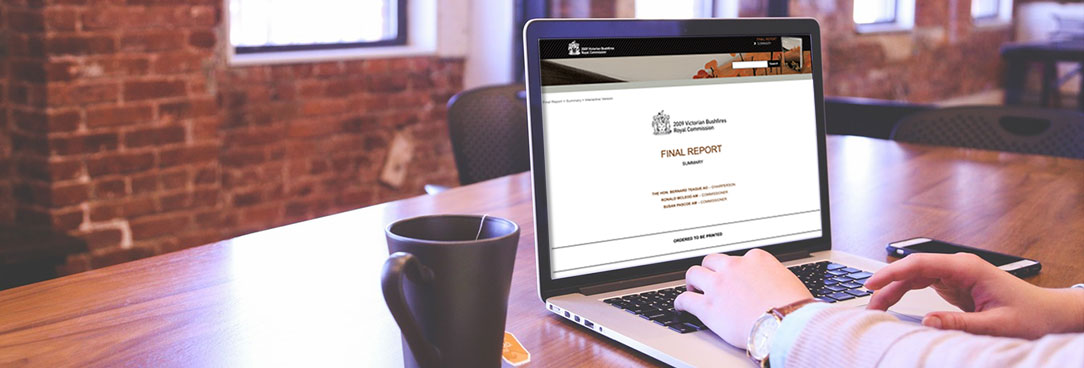 Stock Image laptop with final report