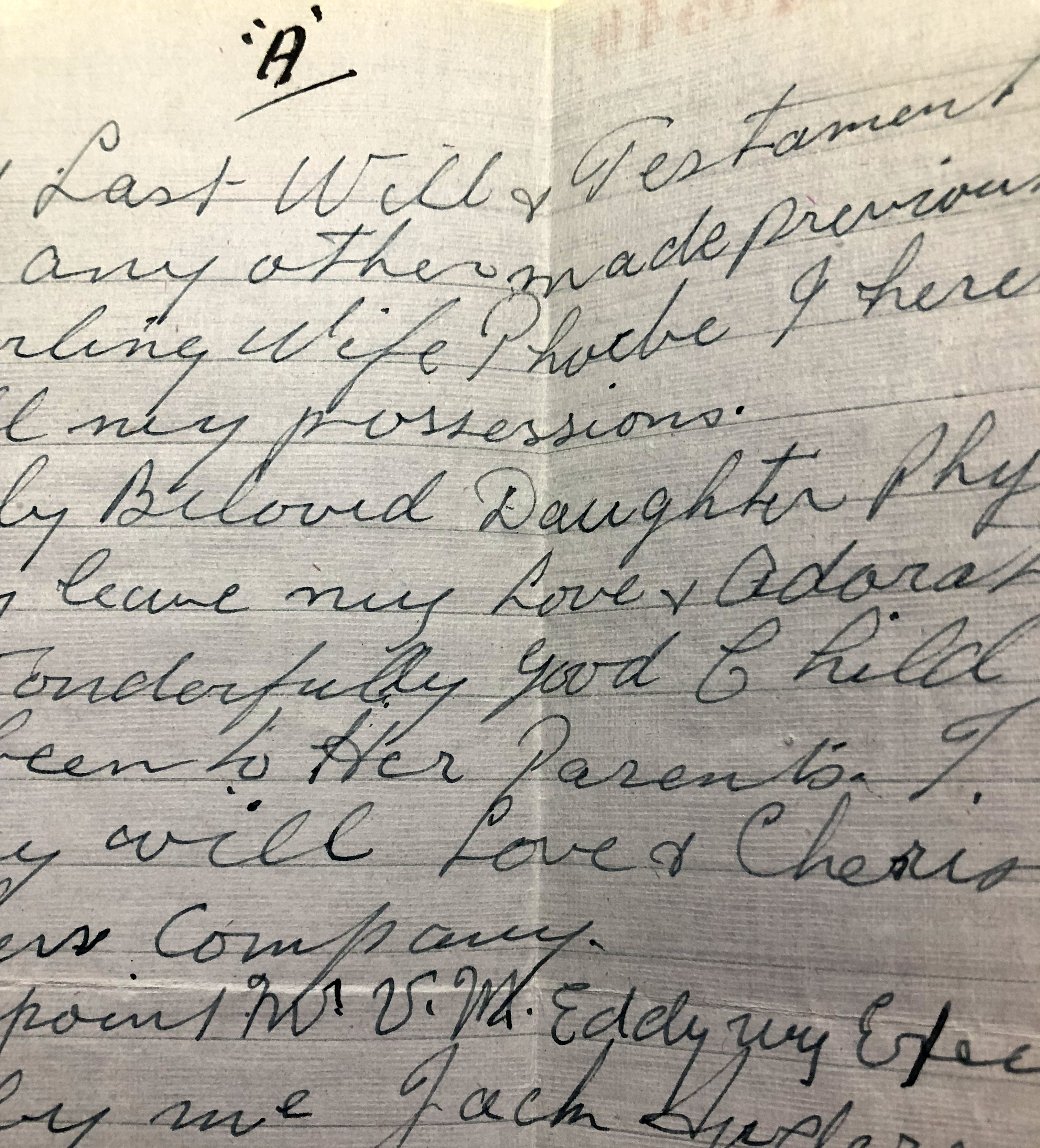 photo of handwritten note