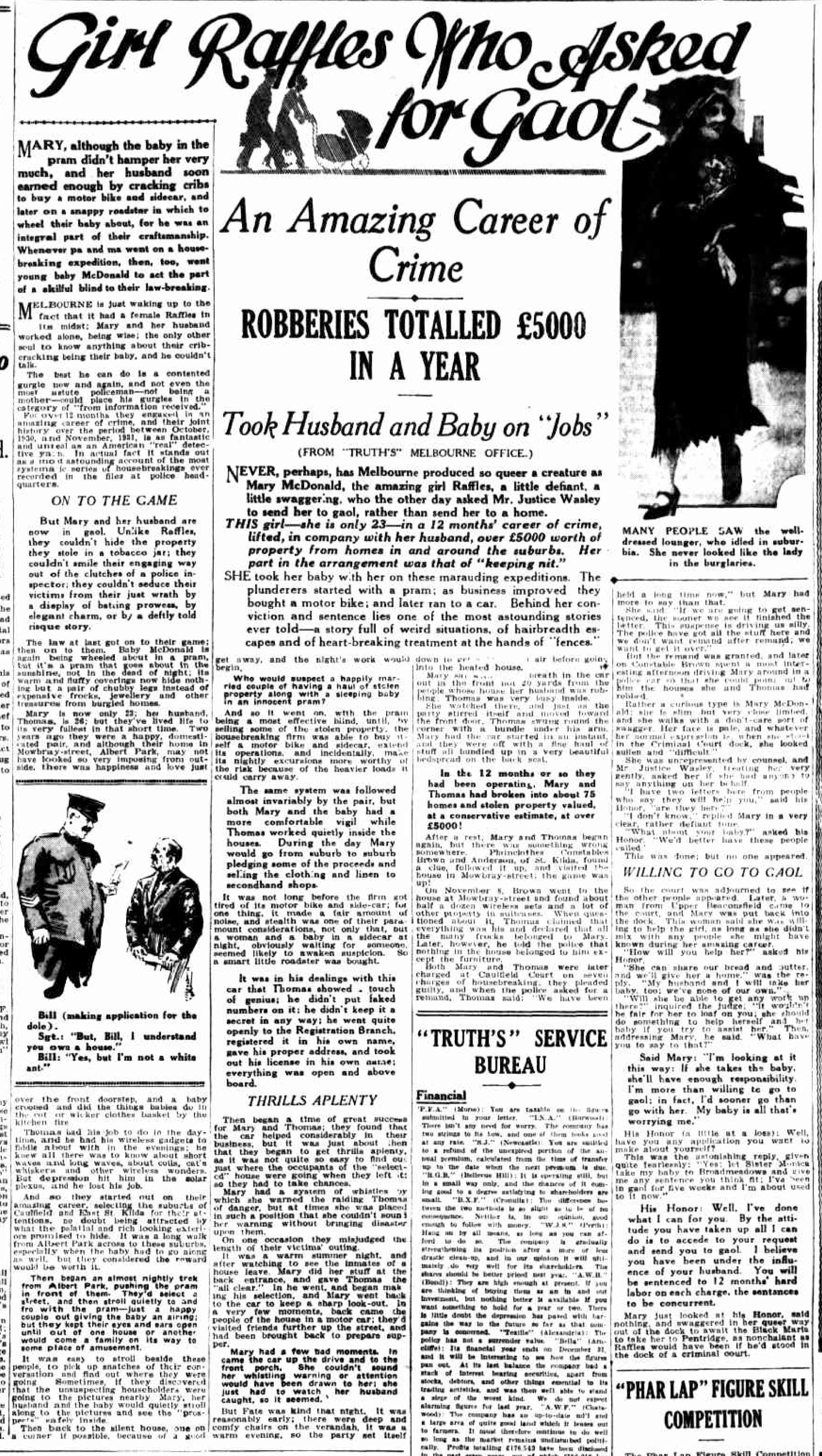 photo of newspaper report