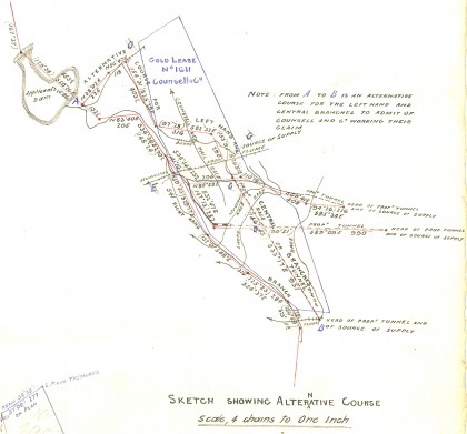 Alternative surveyed course of Donald Fletcher’s water right no. 521 on Silver Creek