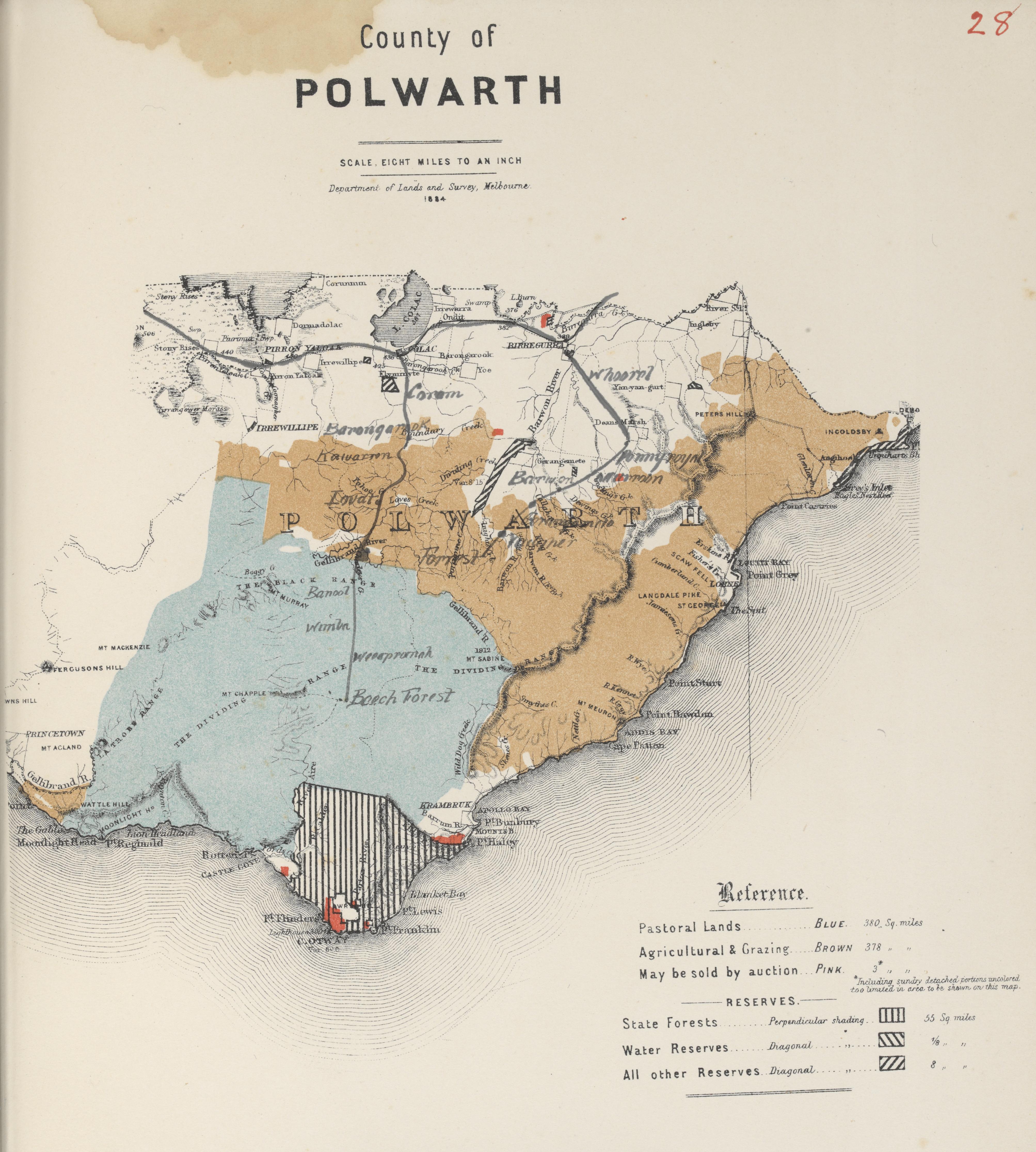 Land Act 1884 Selection map