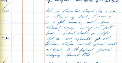 Detail from VPRS 3994/P0 Register of Inward Correspondence