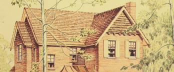 Colour drawing of a house