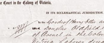 An image of an archived will from 1876