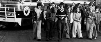 Young people black and white image