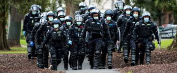 Police in Fitzroy Garden