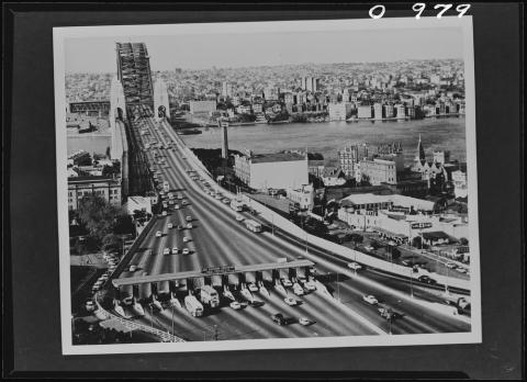aerial view of sydney harbour bridge