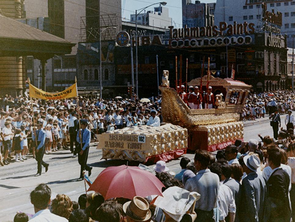 Colour photograph of a Moomba Parade circa 1960s